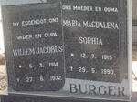 BURGER Willem Jacobus 1914-1972 & Maria Magdalena Sophia 1915-1990