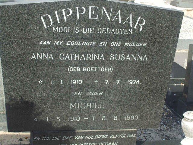 DIPPENAAR Michiel 1910-1983 & Anna Catharina Susanna BOETTCER 1910-1974
