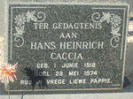 CACCIA Hans Heinrich 1918-1974