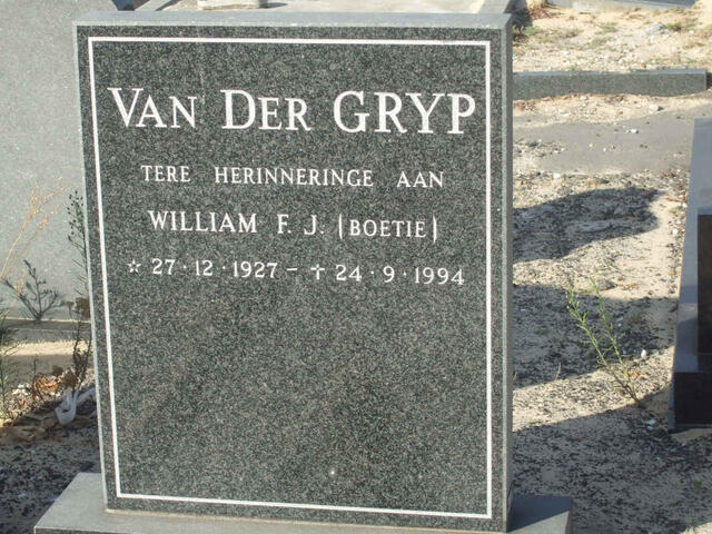 GRYP William F.J., van der 1927-1994