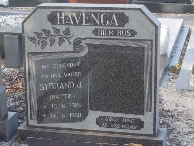 HAVENGA Sybrand J. 1926-1980