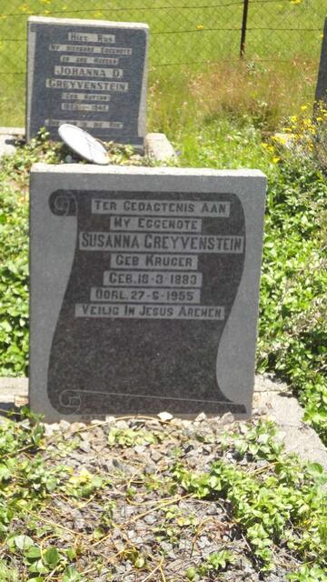 GREYVENSTEIN Susanna nee KRUGER 1883-1955