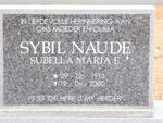 NAUDE Subella Maria E. 1913-2000