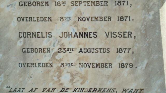 VISSER Cornelis Johannes 1877-1879