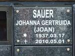 SAUER Johanna Gertruida 1937-2010