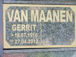 MAANEN Gerrit, van 1916-2012