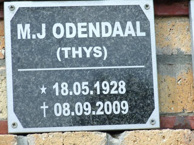 ODENDAAL M.J. 1928-2009