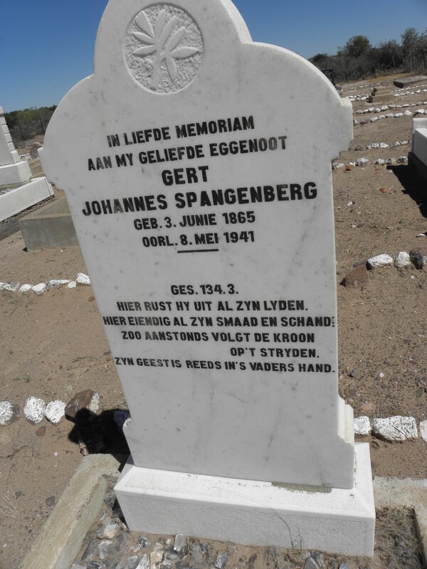 SPANGENBERG Gert Johannes 1865-1941