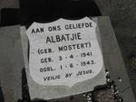 MOSTERT Albatjie 1941-1943