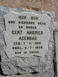 AGENBAG Gert Andries 1910-1959