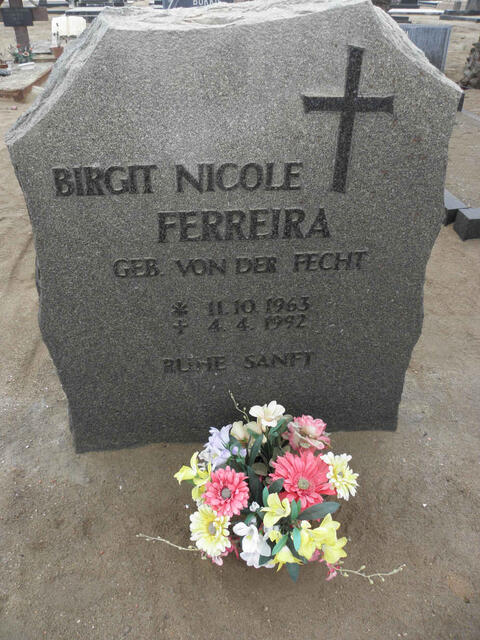 FERREIRA Birgit Nicole nee VON DER FECHT 1963-1992
