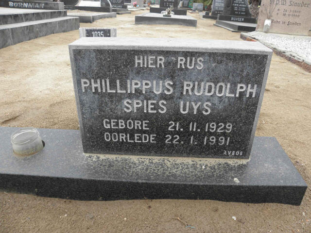 UYS Phillippus Rudolph Spies 1929-1991
