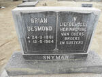 SNYMAN Brian Desmond 1961-1984