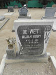 WET William Henry, de 1911-1976