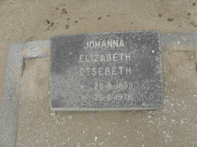 ETSEBETH Johanna Elizabeth 1899-1976