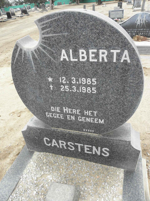 CARSTENS Alberta 1985-1985