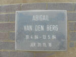 BERG Abigail, van den 1984-1984
