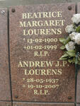LOURENS Beatrice Margaret 1900-1999 :: LOURENS Andrew J.P. 1937-2007