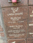 RUSCH Linda Diedre nee DURR 1956-2007 :: RUSCH Baby -1986