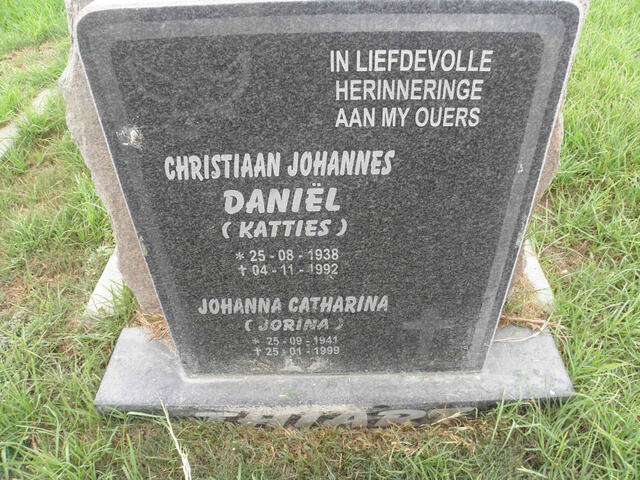 THIART Christiaan Johannes Daniel 1938-1992 & Johanna Catharina 1941-1999