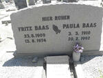 BAAS Fritz 1909-1974 & Paula 1910-1992 :: BAAS Gerhard Friedrich 1857-1906