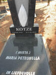 KOTZE Maria Petronella 1916-2010