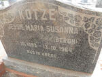 KOTZE Jessie Maria Susanna nee BERGH 1893-1964