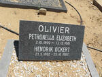 OLIVIER Hendrik Ockert 1892-1982 & Petronella Elizabeth 1899-1981