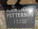 PETTERSON Leslie Stanley 1928-1988