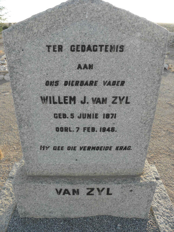 ZYL Willem J., van 1871-1946