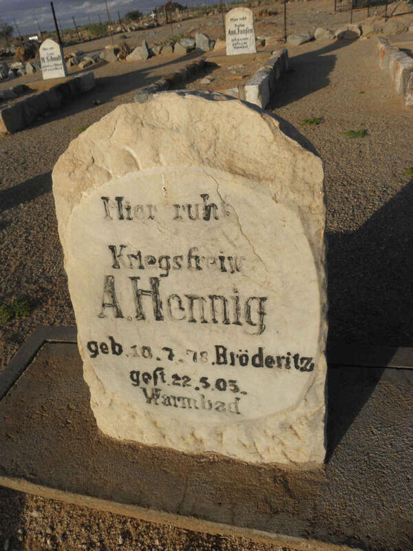 HENNIG A. 1878-1905