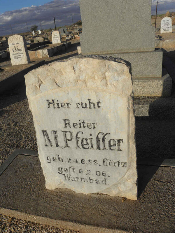 PFEIFFER M. 1883-1906