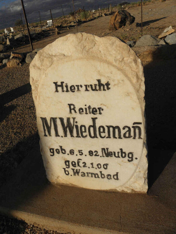 WIEDEMAN M. 1882-1906