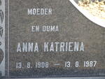 MAY Anna Katriena 1908-1987