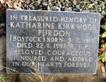 PURDON Katharine Kirkwood nee BOSTOCK 1913-1997