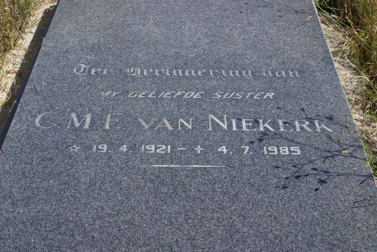 NIEKERK C.M.F., van 1921-1985
