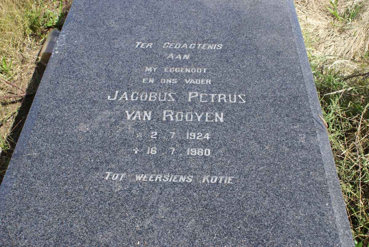 ROOYEN Jacobus Petrus, van 1924-1980