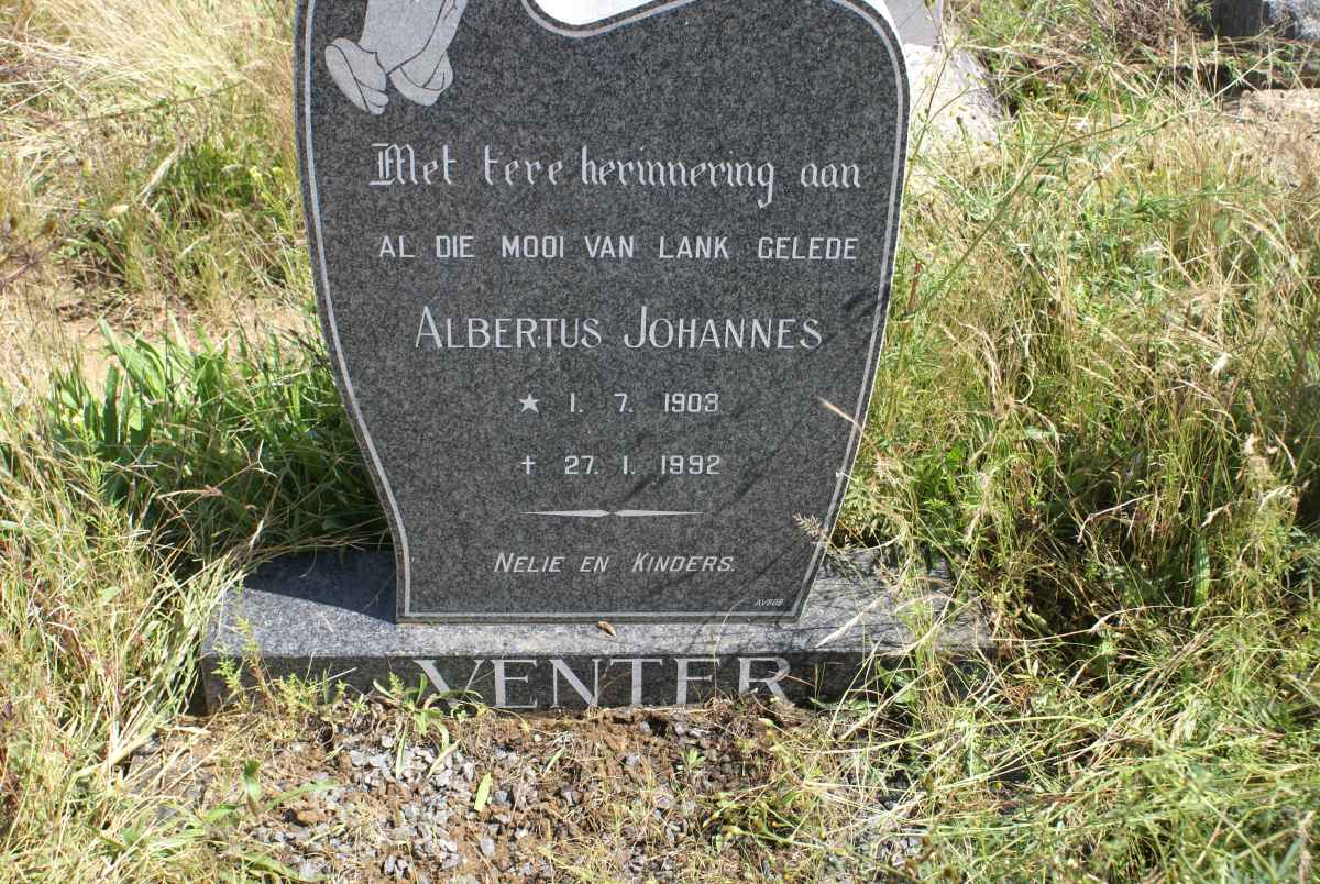 VENTER Albertus Johannes 1903-1992