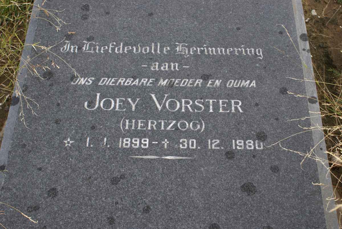 VORSTER Joey nee HERTZOG 1899-1980