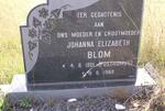 BLOM Johanna Elizabeth nee POSTHUMUS 1881-1969