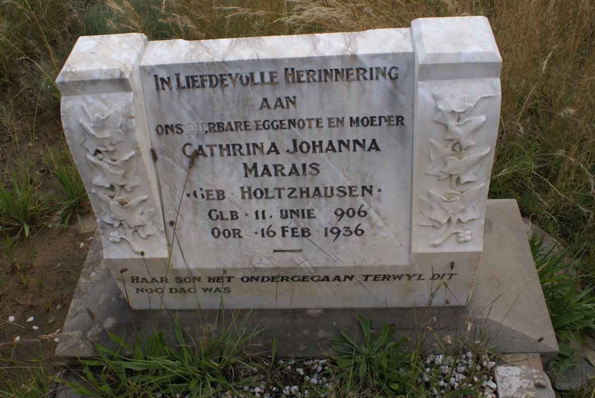 MARAIS Cathrina Johanna nee HOLTZHAUSEN 1906-1936