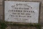 BEKKER Johannes 1890-1918
