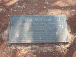 McCOMB Ann, formerly Ross. nee AUCAMP 1926-1999