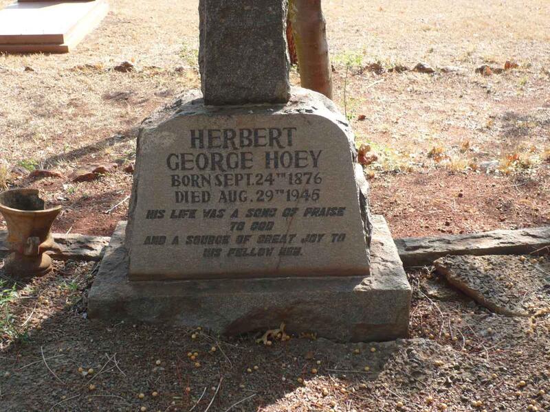 HOEY Herbert George 1876-1945
