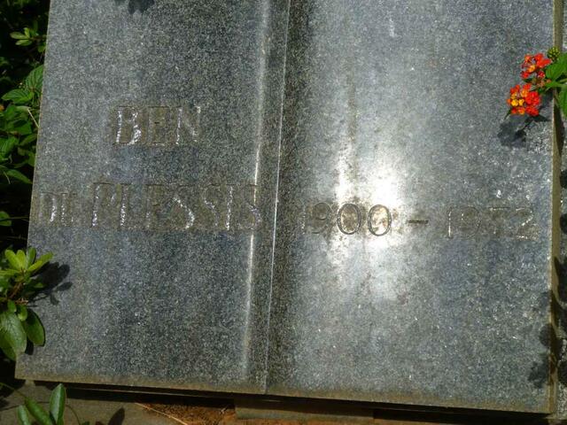 PLESSIS Ben, du 1900-1972