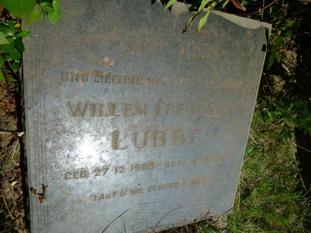 LUBBE Willem Frederick 1903-198?
