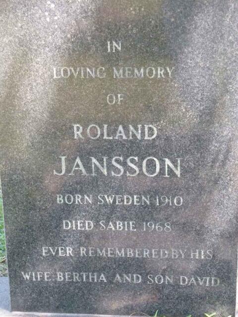 JANSSON Roland 1910-1968