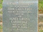 CARTLEDGE John -1935 & Agnes Louisa -1964