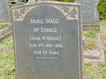 Mc DONALD Marie Maud nee RYNHOUD -1946