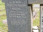 MARITZ Violette Susan nee V.D. POEL 1909-1952